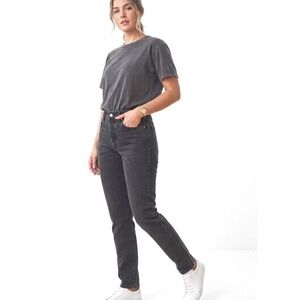 Levis 501 Skinny Jeans Womens 27x32 Black High Rise Button Fly Denim NEW